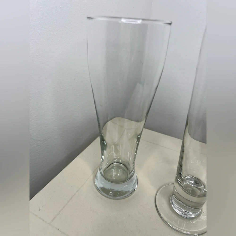 Pilsner Clear Beer Mugs - Set of 3